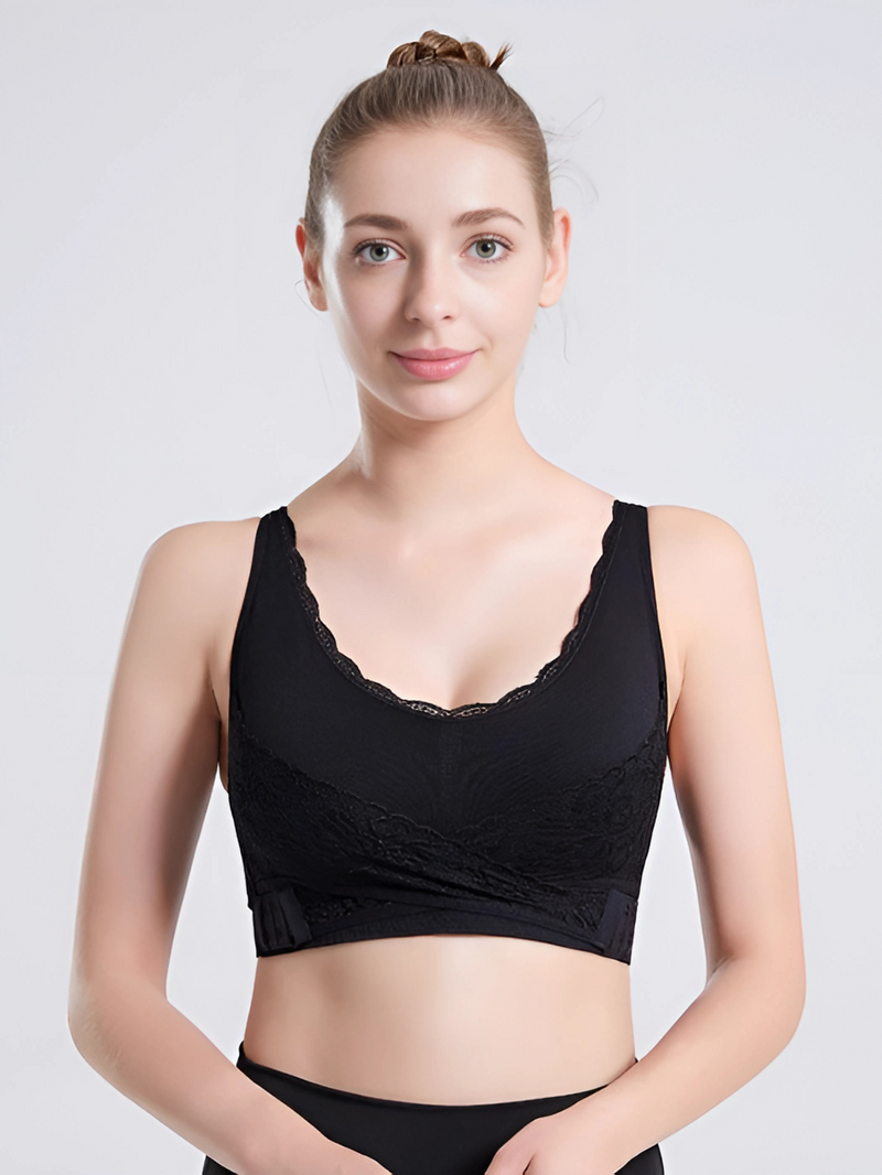 Sujetador push-up de encaje sin costuras ultra cómodos
