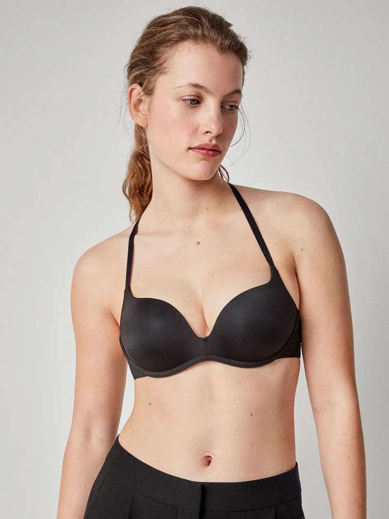 Sujetador Push Up Escote Profundo y tirantes ajustables