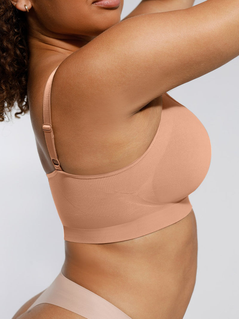 Sujetador moldeador sin aros con tirantes ajustables
