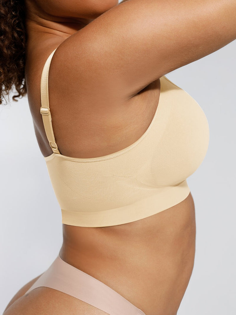 Sujetador moldeador sin aros con tirantes ajustables